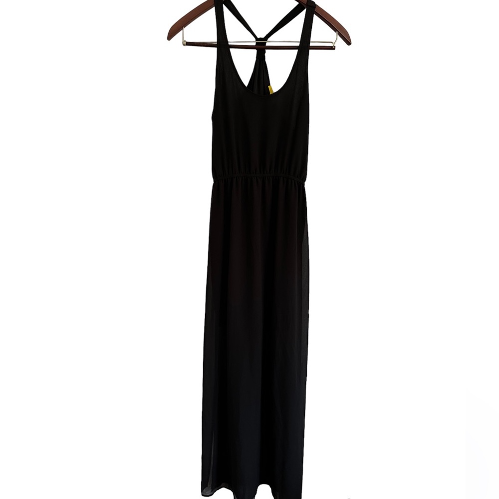 Nordstroms Maxi Black Sheer Dress -Medium